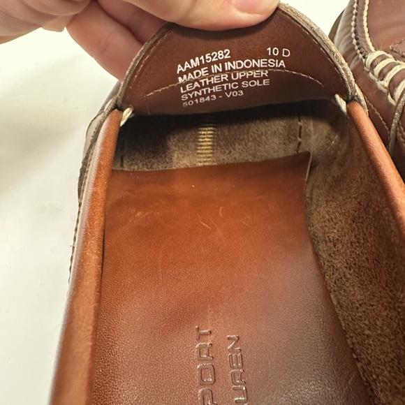 Vintage Polo Sport Ralph Lauren Brown Leather Slip On Penny Loafers Men’s 10D main image 9